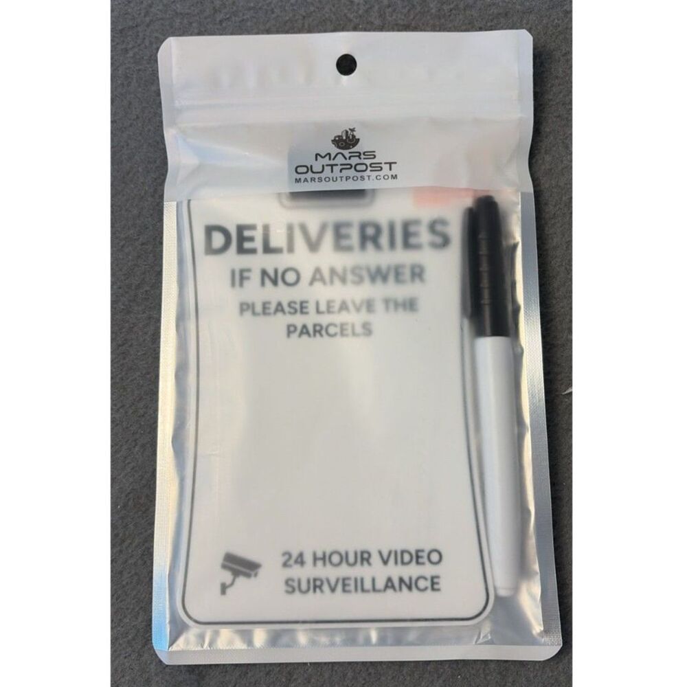 Mars Outpost Delivery Sign with Marker